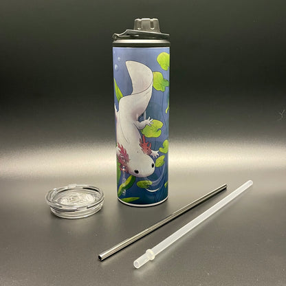 Just Floating Axolotl Stainless Steel Tumbler