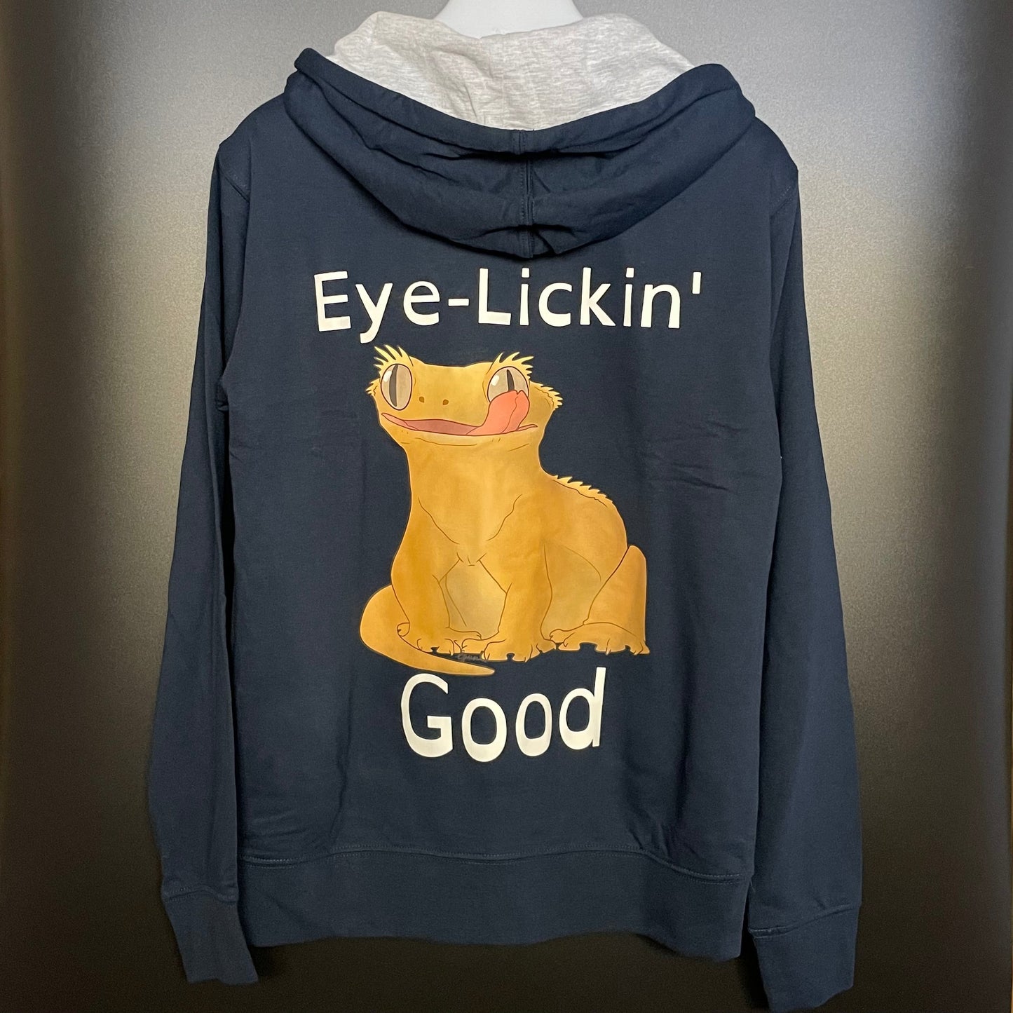 Eye Lickin' Good Crested Gecko Lightweight Hoodie Sweatshirt