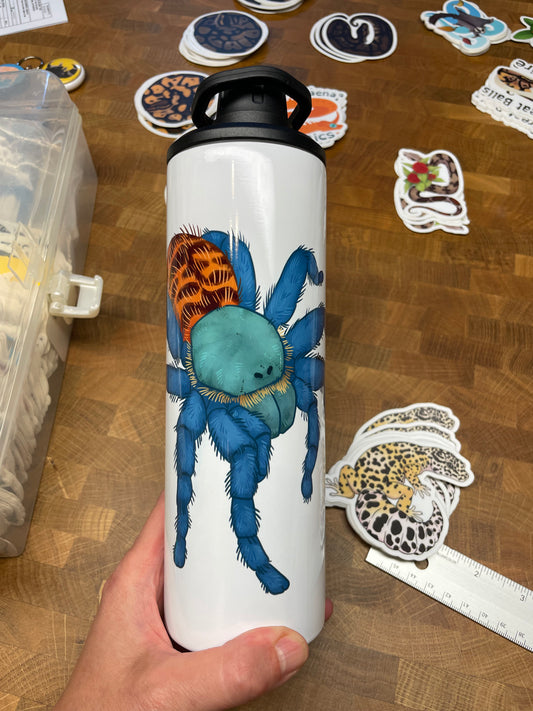 Green Bottle Blue Tarantula Stainless Steel Tumbler