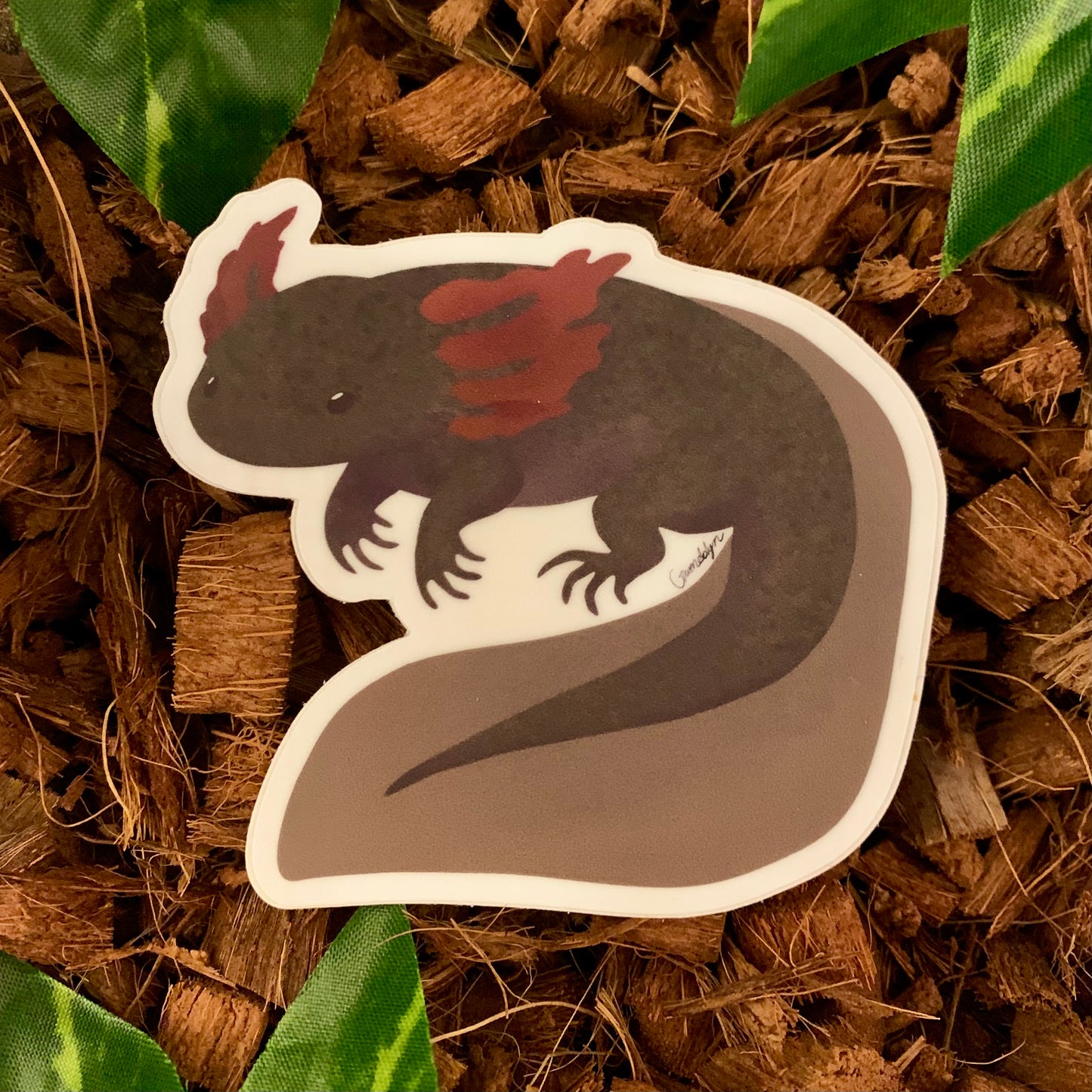Midnight Axolotl Sticker