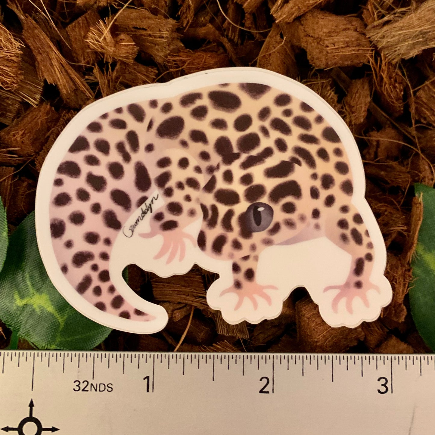 Mack Snow Leopard Gecko Sticker
