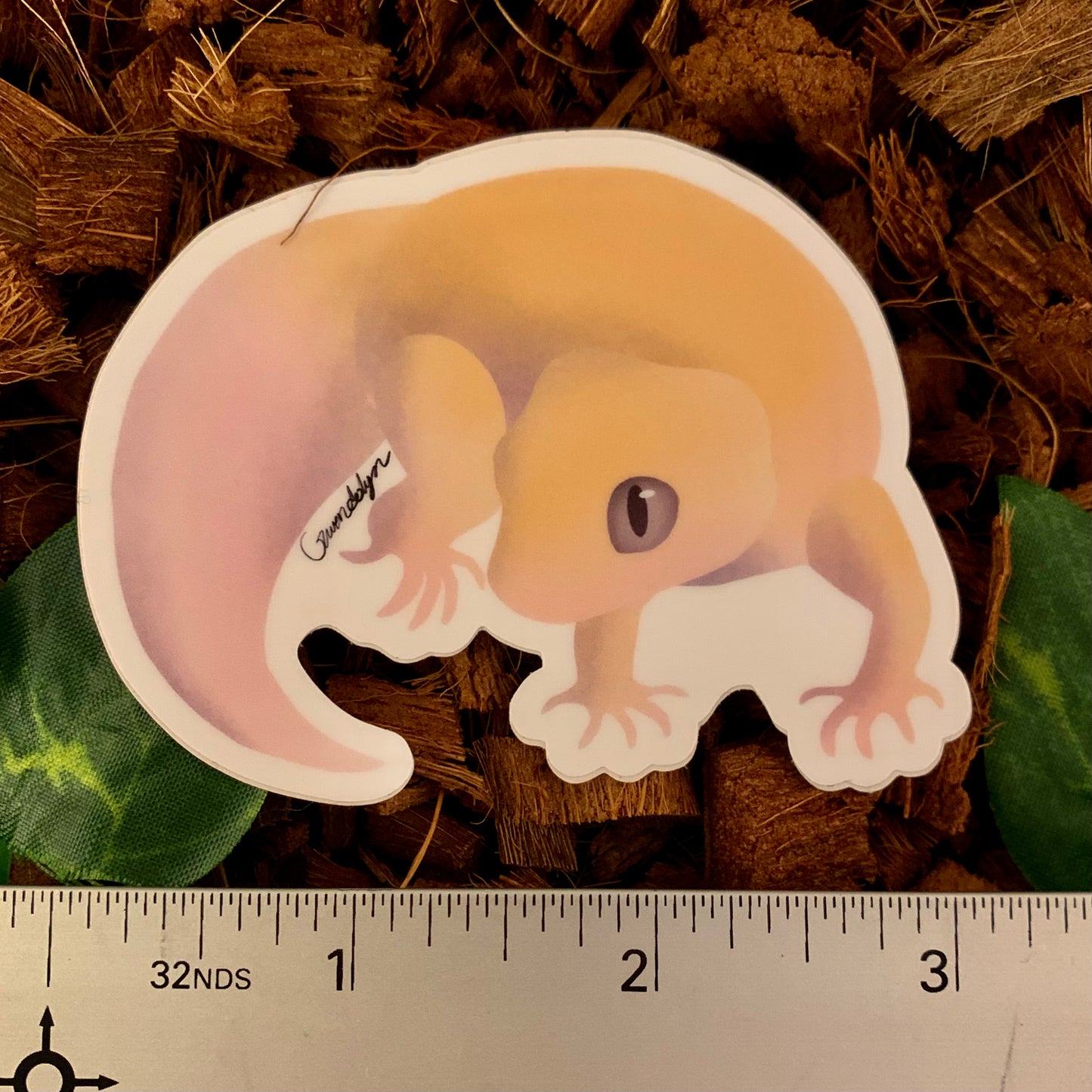 Murphy Patternless Leopard Gecko Sticker