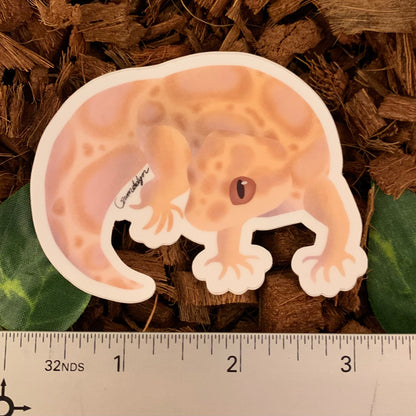 Rainwater Albino Leopard Gecko Sticker