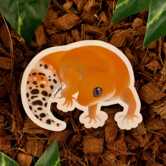 Tangerine Leopard Gecko Sticker